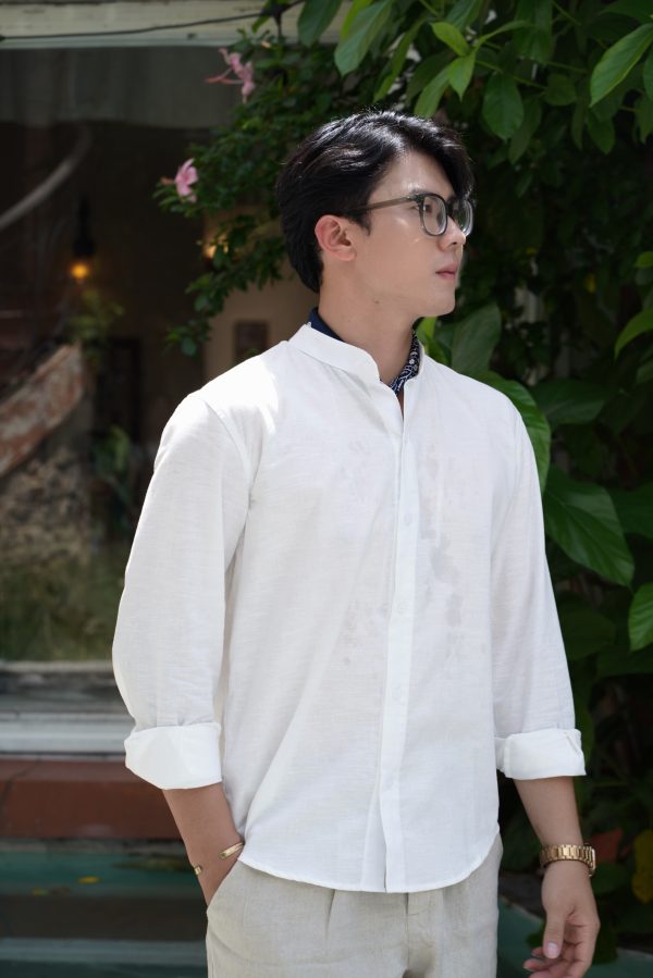ÁO SƠ MI CỔ TRỤ - Ảnh 2