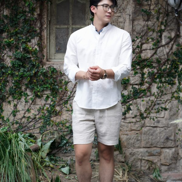 ÁO SƠ MI NAM LINEN CỔ TRỤ